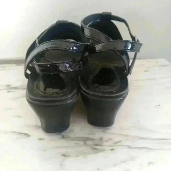 Dansko Womens Black Strappy Wedge Sandals 39 - Picture 4 of 16